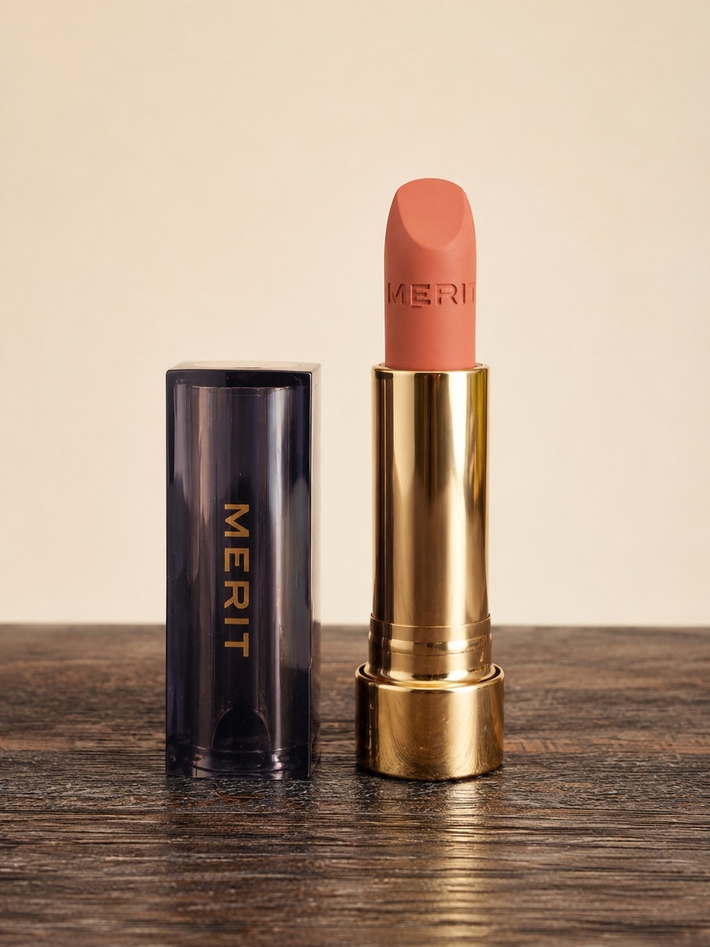 Satin Lipstick — Warm Peach Nude